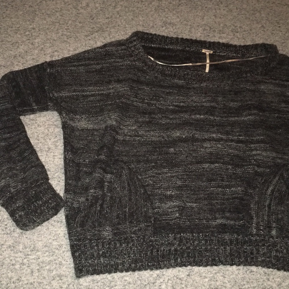 Slouchy Free People Off-the-Shoulder Sweater